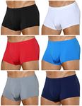 Arjen Kroos Men's Sexy Boxer Briefs Breathable Underwear Trunks Underpants 6-Pack,AK7010-6 Pack-B,Medium