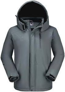 CAMELSPORTS Men's Ski Jacket Water Repellent — Winter Snow Mountain Coat Hooded Fleece Lined Outdoor Warm Raincoat