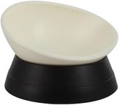 JWPC Bulldog Bowl Anti-Slip Dog Cat Dish Detachable Rubber Dog Bowl Pet Sterile Tilted Pet Feeder Slope Base (Black, 3.5 Cup (Medium/Large Dog))