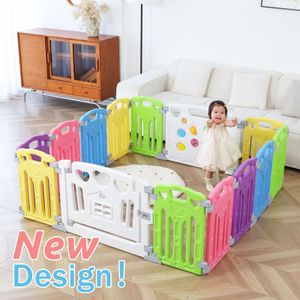 Baby Playpen – 14 Panel Multicolour Safety Play Yard