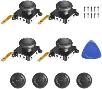 Joycon Joystick Replacement 4 Pack, Switch Joysticks Replacement for Nintendo Switch Lite/OLED with Thumb Grips, Screws & Spudger by BGYTWEYTD