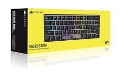 CORSAIR K65 RGB Mini 60% Mechanical Gaming Keyboard - Customizable Per-Key RGB Backlighting - Cherry MX Speed Mechanical Keyswitches - Detachable USB Type-C Cable - AXON Hyper-Processing Technology