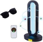 UV Light Sanitizer with Ozone,Ultraviolet Light Sanitizer for Room,UVC Lamp with Remote Control,Home Disinfection Device for Dust Mites,15/30/60 Minutes Timer
