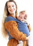 Boba Baby Sling Wrap Newborn - Original Baby Sling Carrier for Newborns and Infants up to 35lbs - Hands-Free Baby Wrap Carrier - Stretchy Baby Wrap Sling & Newborn Sling (Vintage Blue)