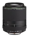 HD PENTAX-DA 55-300mmF4.5-6.3ED PLM WR RE Telephoto Zoom Lens High-Speed and Quiet AF Operation Weather-Resistant Construction Minimum Focusing Distance of 0.95 Meters Compact and Light Weight Black