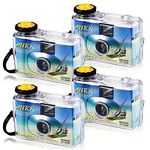 Xuhal 4 Pcs Underwater Disposable Camera Waterproof Single Use Cameras Pack 35 mm 400 ISO Film 27 Exposure for Summer Beach Vacation Camp Snorkeling Trip Adult Teens Gift