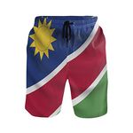 All3DPrint Namibia Flag Men's Swim Trunks Water Beach Shorts with Pockets