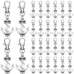 Yinkin 30 Pcs Silver Anchor Keychain Ocean Themed Keychain Wedding Favors for Guests Nautical Party Favors Metal Anchor Keychain Party Favor Creative Souvenirs Gifts for Nautical Shower Decorations