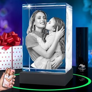 ArtPix 3D Premium Crystal Photo, Personalized Mothers Day Gifts for Mom, Women, Wife, Her, Him, Men, Grandma, Great Customized Gift With Your Own Photo, Custom Glass 3D Laser Etched Picture Frame