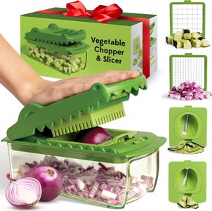 Fullstar 4-in-1 Vegetable Chopper & Slicer with Container – Spiralizer, Dicer, Kitchen Gadget