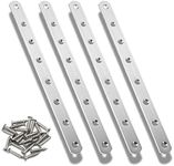 4Pcs Flat Mending Plate, 12" Flat Straight Braces Stainless Steel Straight Brackets, Mending Joining Plates Repair Fixing Bracket Connector with Screws