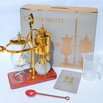 Royal Vienna Balance Coffee Master Gold Elegant 19th Century Belgium Style Luxury Balance Syphon Coffee Machine/Maker Capacity: 500ml / 17 oz. 3-5 Cups S4U®