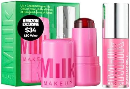 Milk Makeup Cooling Water Jelly Tint + KUSH Lip Oil Full Size Duo – Jelly Blush + Lip Stain and Sheer Gloss with High-Shine Finish – Burst (Poppy Pink) 0.17oz + Strawberry Haze (Light Pink) 0.18oz