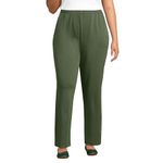 Lands' End Women's Sport Knit High Rise Pants No Size, Estate Green, 2X