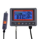 Digital CO2 Carbon Dioxide IAQ Monitor Controller with Relay Function 45m Cable NDIR Sensing Probe for Green House Home, Office, Factory