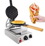 ALDKitchen Bubble Waffle Maker | Egg Waffle Iron | Professional Rotated Machine | Stainless Steel | 110V (Manual)