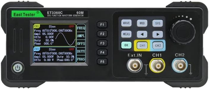 East Tester high Accuracy, Stability ,Low Distortion Two-Channel Function/ Arbitrary Waveform DDS Singnal Generator 40M ET3340C Black Color