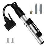 VeloChampion Mini Bicycle Pump – Dual Valve Alloy Pump for All Valves, Portable Mini Bicycle Pump, Lightweight Bicycle Pump, Quick Tire Inflation for MTB Road Bike Ball Pump