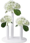 Gartely Exquisite Table Stem Vase Flower Frog Arrangement Single Flower Vase Floral Arranging Kit Centerpiece Wedding Decorative Ikebana Flower Vase Modern Metal Tube Bud Vase for Weddings Home Decor