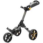 PowaKaddy Unisex Micra Push Cart Golf Trolley - Gun Metal/Yellow - One Size