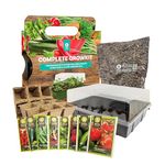 Vegetable Complete Growkit for Gardening Gifts - Grow Your Own Kits of 12 Vegetable Seeds, Greenhouse Accessories - Peat Pots & Soil for Garden Gifts