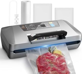 Food Vacuum Sealer Machine for Food Preservation with 95Kpa Powerful Suction, 12-in-1 Dry/Moist/Damp Sealing Modes Home Food Fruit Saver Built-in Bag Roll and Vacuum Sealer Bags, Overheat Protection