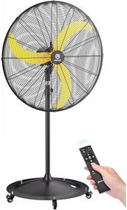 FUGOO 30" Oscillating Pedestal Fan with Remote Control, All Sealed BLDC Motor, 4-Speed Heavy Duty Industrial Floor Fan, Large Airflow 3200-8800 CFM for Factory, Commercial, Garage, Warehouse
