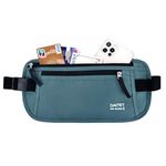 RFID Blocking Money Belt for Men Women, Slim Fanny Pack for Travel，Running,Conceal Waist Wallet for Passport Holder,Phone,Cash(Turquoise)