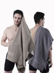 Dollar Bath Towel Cotton Soft, Large Size, 100% Cotton Towel - Highly Absorbent Size (75 X 250 Cm) for Men's and Women's 2 Piece Bath Towel (Stone Grey, Nature Lux)