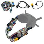 FPV Goggles Head Strap and Type C Power Cable for DJI FPV Goggles V2, XT60 Power Line for DJI FPV Goggles Lipo Battery, Accessories for DJI FPV and Fatshark Goggles (Headstrap+Type C&XT60 Cable)