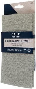 CALA FOR MEN: EXFOLIATING SCRUB TOWEL (TAUPE / BLK MIX)