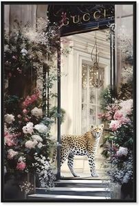 Art Remedy Elegant Flower Storefront Canvas Fashion Designer Wall Art, Black Frame, 36" x 54"