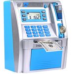 Upgraded Talking ATM Piggy Bank for Kids Adults,Toy Money Bank for Real Money with Voice Prompt,Data Save,Card,Saving Target,Balance Calculator,Electronic Money Safe Coin Box,Hot Gift for Boys Girls