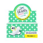 Lil-Lets Teens Eco Day Pads X 40 | Petite Towels for Girls & Teenagers | with Wings | Plant-Based Materials | Contains Sustainable Bamboo | Light to Medium Flow