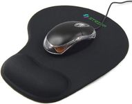 STRIFF Gel_Wrist_Support Mouse pad with, Gaming Mouse Pad with Lycra Cloth Nonslip for Laptop, Mouse pad with Wrist Rest Computer, Home & Office (Black)