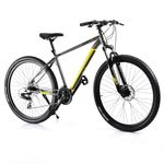 FitTrip Scrambler 27.5T MTB Cycle for Men with Gear & Disc Brake | Gear Cycle for Adults with 21 Speed Shimano Gearset | QC Tested 1030 Frame | Lockout Suspension | Fully Fitted (LiquidMetal-Yellow)