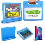 Official Cooper Dynamo Apple iPad 10.2 Case for Kids | iPad 9th Generation Case Kids, iPad 8th/7th/10.2 inch Case for Kids, Lightweight with Screen Protector, Handle, Pencil Holder (Candy Blue)