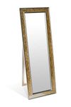 Glamour by Casa Chic Mosaic Champagne Gold Standing Mirror - Large - 130x45 Centimetres - Bathroom Lounge Hallway