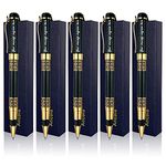 Engraved Pens Luxury Business Pens with 5 Pen Box 10 extra Black Refills Quality Pens Metal Body - Custom with Names Message on the Pens -Gift Pen Set for Family Colleague Elder Friends