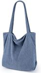 Iioscre Corduroy Tote Bag for Women,Hobo HandBags with Zipper,Large Capacity Casual Shoulder Handbags with Inner Pockets