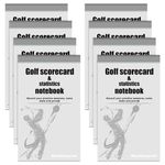 Glenmal 8 Pcs Golf Yardage Book with Golf Scorecard Book Golf Notebook Pocket Size Golf Journal Golf Log Book Golf Score Book Golf Notepad for Golfers Men Women Golfing Game Scorebook Supplies