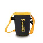 Adventure Worx Ascend H01 Chalk Bag for Rock Climbing (Calendula) | Bag Storage Organizer | Zipper Bag for Men | Running Pouch for Women | Lightweight Waist Bag with Adjustable Strap for Sports