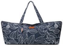 ELENTURE Large Yoga Mat Bag for Women Men, Travel Yoga Gym Bag for Pilates Office Beach Workout, Yoga Mat Tote Carrier with Mat Strap for 1/4" 1/2" Thick Exercise Yoga Mat, Leaves, Large, Yoga Mat Bag