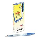 Pilot the Better Ballpoint Stick Pens, Fine Point, Blue Ink, Dozen Box -36011