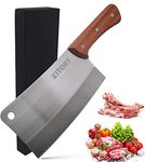 KITORY Meat Cleaver 7'' Chopper Knife Butcher Knife Bone Cutter Chinese Kitchen Chef’s Knife for Meat,Small Bone and Vegetable- Full Tang 7CR17MOV - Pear Wood Handle,2023 Gifts