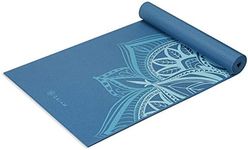 Gaiam Yoga Mat Premium Print Extra Thick Non Slip Exercise & Fitness Mat for All Types of Yoga, Pilates & Floor Workouts, Indigo Point, 6mm