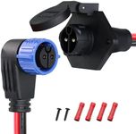 Trolling Motor Plug and Receptacle,12V/24V/26V/48V 8 Gauge 2-Wire Trolling Motor Plug Compatible With Minn Kota Marine Boat,Male&Female Trolling Motor Connector,Waterproof Trolling Motor Quick Connect