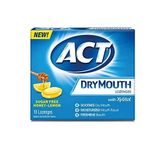 ACT Dry Mouth Honey Lemon Lozenges, 18 Lozenges Each (Pack of 6)