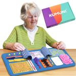 KUMUNI Fidget Blanket, Dementia Activities for Seniors, Alzheimer's Products, Aids in Therapy of Person with Autism, Alzheimers and Dementia. (12 x 24 in)