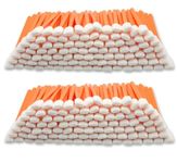 200pcs Foam Cleaning Swabs Sticks, Foam Detailing Swabs Cleaning Sponge swabs for Printer, Electronics, Camera, Inkjet Printers, Optical Lens, Optical Equipment (Orange)